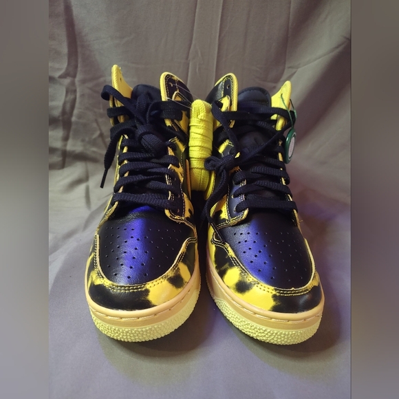 Nike Dunk High 1985 SP yellow acid wash 10.5m - Picture 2 of 6